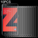 10 pellicole in vetro temperato da 0,26 mm 9H 2,5D, For Sony Xperia Z3v (10 PCS), For LG X500 (10 PCS), For Samsung Z4 (10 PCS)