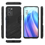 Punk Armor 2 in 1 PC + custodia per telefono antiurto in TPU con supporto invisibile, For OPPO Reno7 5G China, For OPPO Reno7 Pro 5G