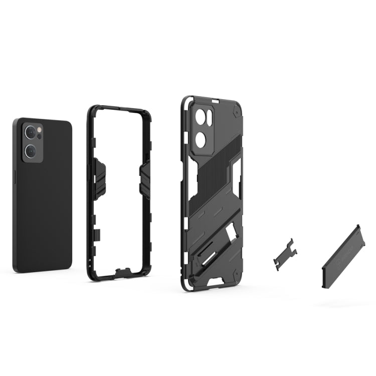 Punk Armor 2 in 1 PC + custodia per telefono antiurto in TPU con supporto invisibile, For OPPO Reno7 5G China, For OPPO Reno7 Pro 5G