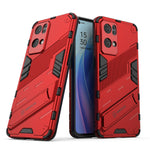 Punk Armor 2 in 1 PC + custodia per telefono antiurto in TPU con supporto invisibile, For OPPO Reno7 5G China, For OPPO Reno7 Pro 5G
