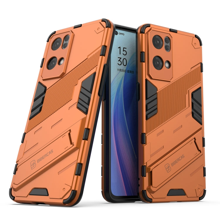 Punk Armor 2 in 1 PC + custodia per telefono antiurto in TPU con supporto invisibile, For OPPO Reno7 5G China, For OPPO Reno7 Pro 5G