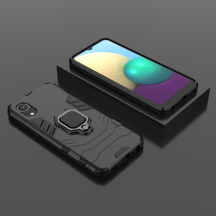 Custodia protettiva antiurto per PC + TPU con supporto per anello magnetico, For Samsung Galaxy A03 Core