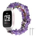 Cinturino con cinturino in pietra grezza, For Fitbit Versa