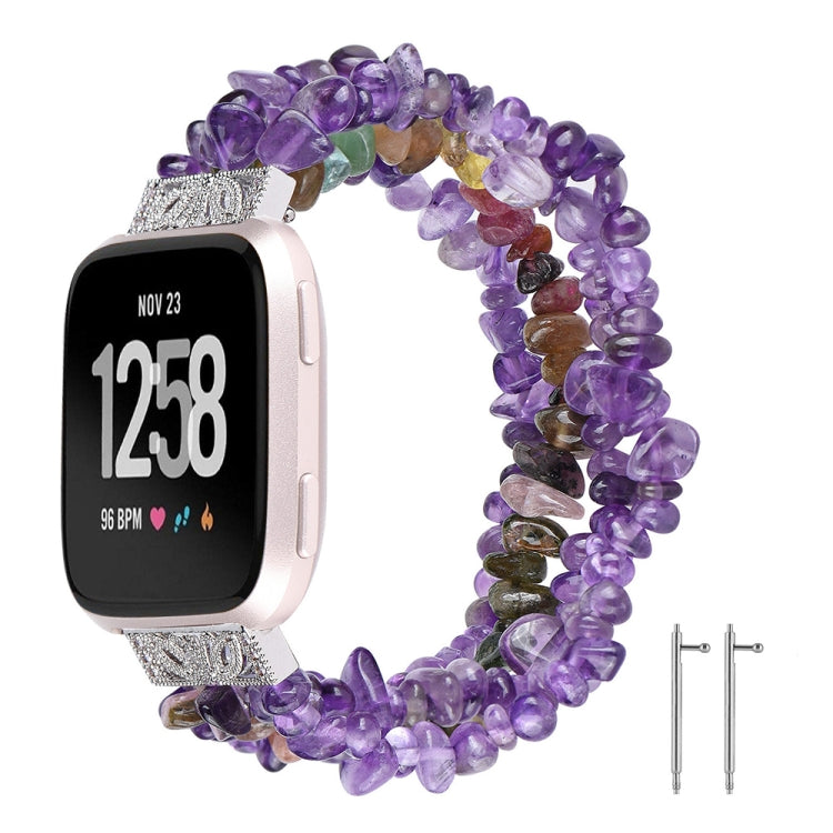 Cinturino con cinturino in pietra grezza, For Fitbit Versa