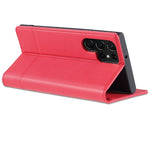 AZNS Custodia per telefono in pelle a vibrazione orizzontale con struttura in vitello magnetico, For Samsung Galaxy S22 Ultra 5G