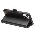 Custodia portafoglio in pelle con fibbia magnetica per iPhone 13
