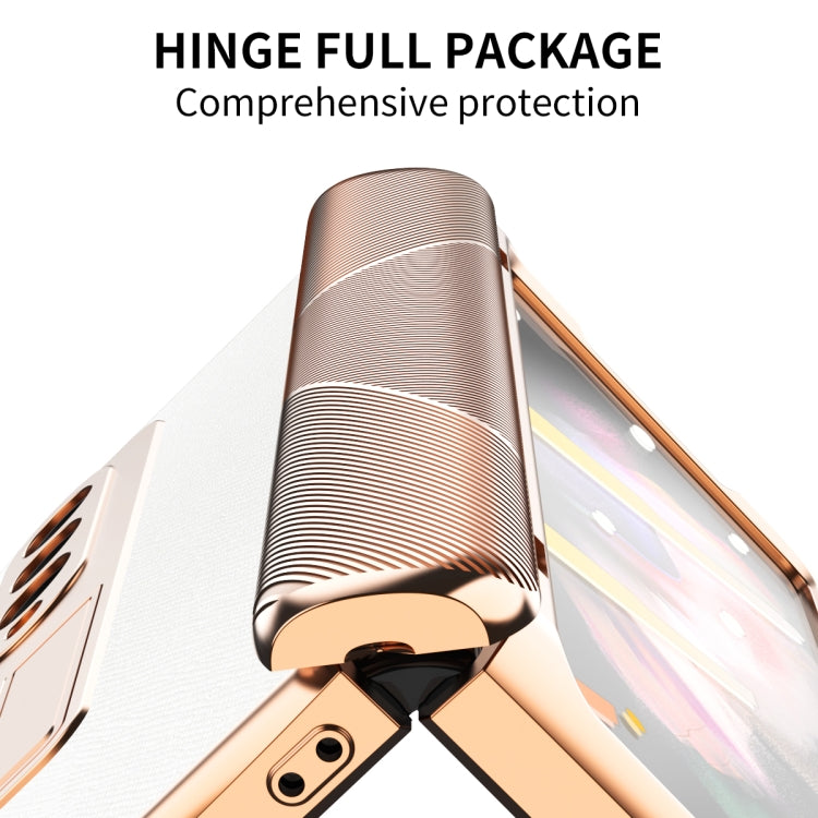 Custodia per telefono con trama incrociata con armatura elettrolitica, For Samsung Galaxy Z Fold3 5G, For Samsung Galaxy Z Fold2 5G