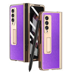 Custodia per telefono a croce con cerniera elettrolitica, For Samsung Galaxy Z Fold3 5G