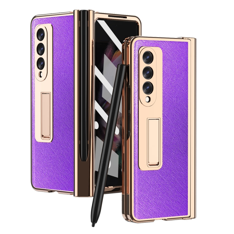 Custodia per telefono a croce con cerniera elettrolitica, For Samsung Galaxy Z Fold3 5G