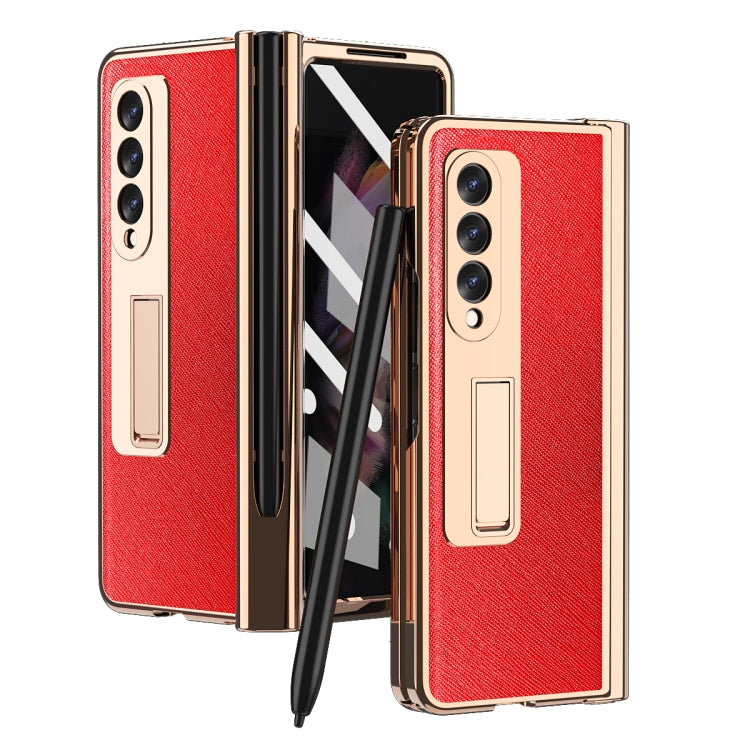 Custodia per telefono a croce con cerniera elettrolitica, For Samsung Galaxy Z Fold3 5G