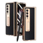 Custodia per telefono a croce con cerniera elettrolitica, For Samsung Galaxy Z Fold3 5G
