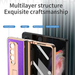 Custodia per telefono a croce con cerniera elettrolitica, For Samsung Galaxy Z Fold3 5G