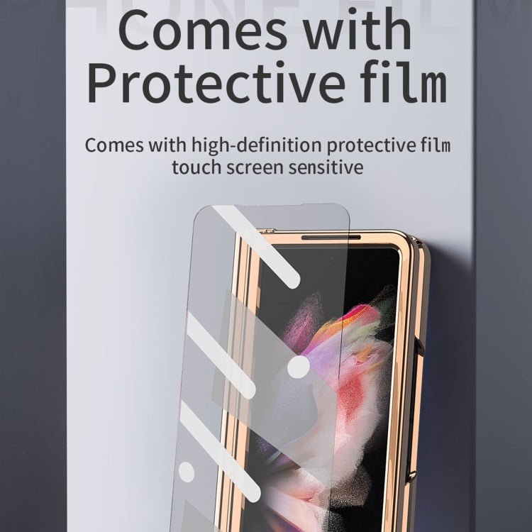 Custodia per telefono a croce con cerniera elettrolitica, For Samsung Galaxy Z Fold3 5G