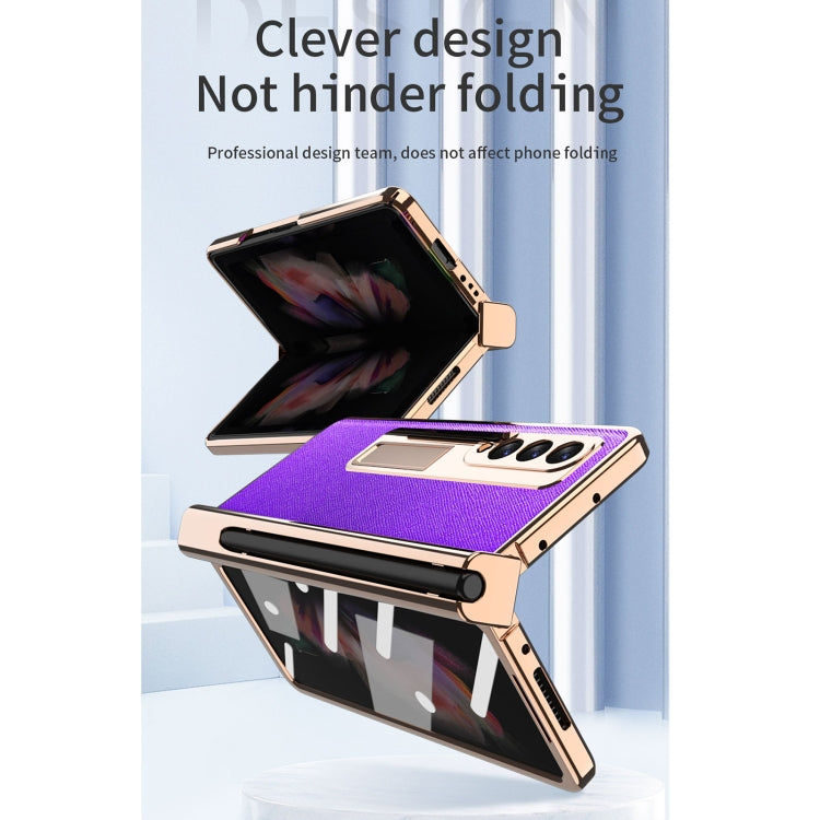 Custodia per telefono a croce con cerniera elettrolitica, For Samsung Galaxy Z Fold3 5G