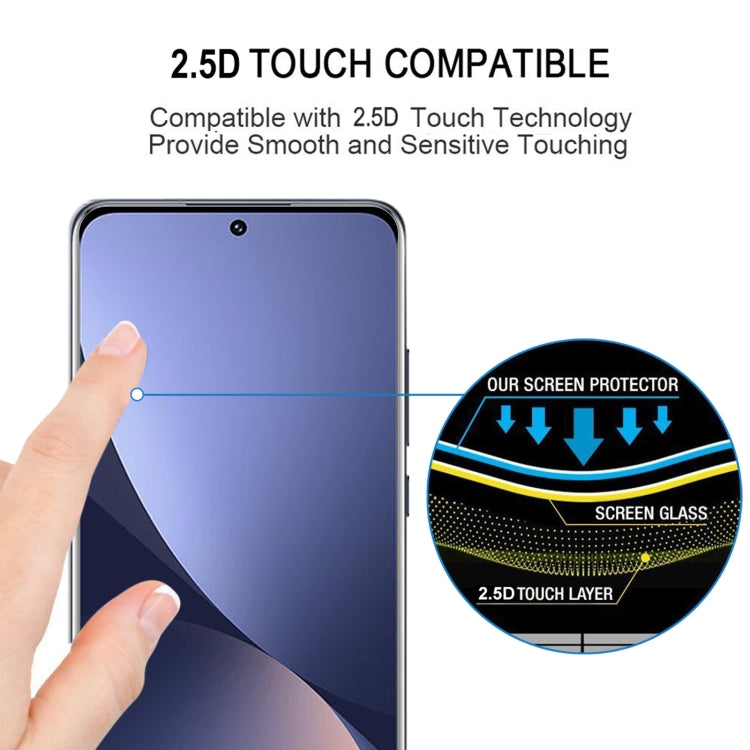 Edge Glue 9H HD Pellicola in vetro temperato con bordo curvo 3D, For Xiaomi 12X / 12 (1 PC)