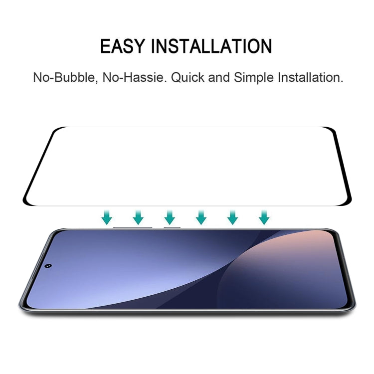 Edge Glue 9H HD Pellicola in vetro temperato con bordo curvo 3D, For Xiaomi 12X / 12 (1 PC)