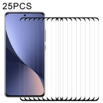 Pellicola in vetro temperato con bordo curvo 25 PCS 9H HD 3D, For Xiaomi 12X / 12 (25 PCS)