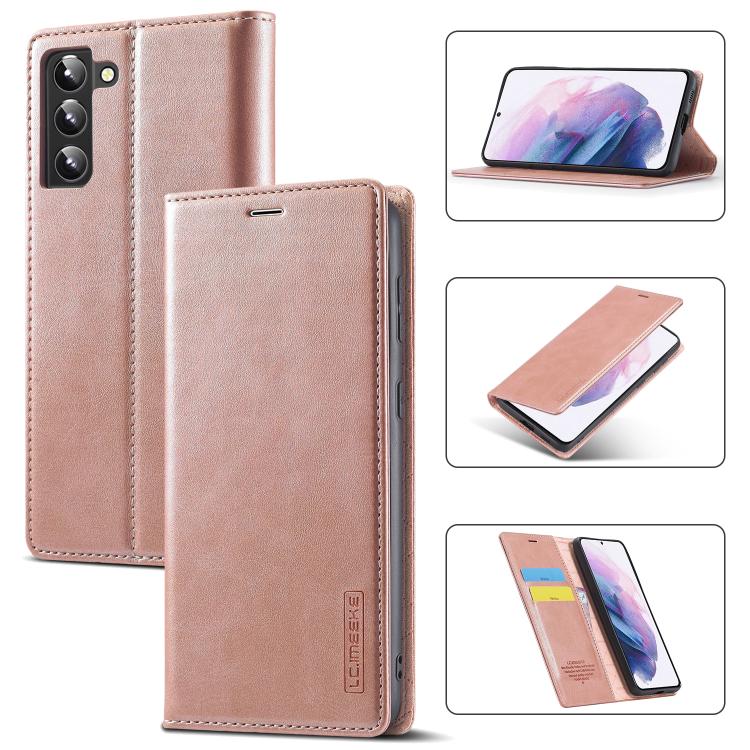 LC.IMEEKE Custodia morbida per telefono in pelle con sensazione magnetica in PU + TPU, For Samsung Galaxy S22 Ultra, For Samsung Galaxy S22