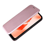 Custodia per telefono in pelle con vibrazione orizzontale magnetica in fibra di carbonio, For TCL 205, For Motorola Moto G200 5G / Edge S30, For ZTE Libero 5G II