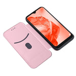 Custodia per telefono in pelle con vibrazione orizzontale magnetica in fibra di carbonio, For TCL 205, For Motorola Moto G200 5G / Edge S30, For ZTE Libero 5G II