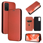 Custodia per telefono in pelle con vibrazione orizzontale magnetica in fibra di carbonio, For TCL 205, For Motorola Moto G200 5G / Edge S30, For ZTE Libero 5G II