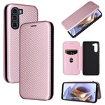 Custodia per telefono in pelle con vibrazione orizzontale magnetica in fibra di carbonio, For TCL 205, For Motorola Moto G200 5G / Edge S30, For ZTE Libero 5G II