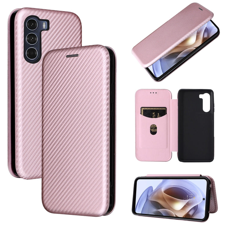 Custodia per telefono in pelle con vibrazione orizzontale magnetica in fibra di carbonio, For TCL 205, For Motorola Moto G200 5G / Edge S30, For ZTE Libero 5G II