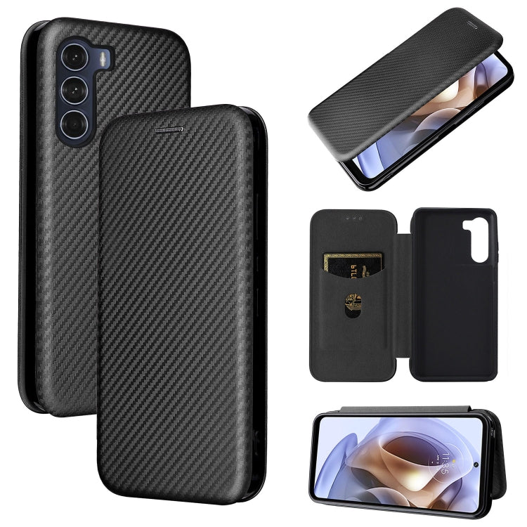 Custodia per telefono in pelle con vibrazione orizzontale magnetica in fibra di carbonio, For TCL 205, For Motorola Moto G200 5G / Edge S30, For ZTE Libero 5G II