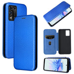 Custodia per telefono in pelle con vibrazione orizzontale magnetica in fibra di carbonio, For TCL 205, For Motorola Moto G200 5G / Edge S30, For ZTE Libero 5G II
