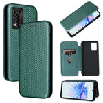Custodia per telefono in pelle con vibrazione orizzontale magnetica in fibra di carbonio, For TCL 205, For Motorola Moto G200 5G / Edge S30, For ZTE Libero 5G II