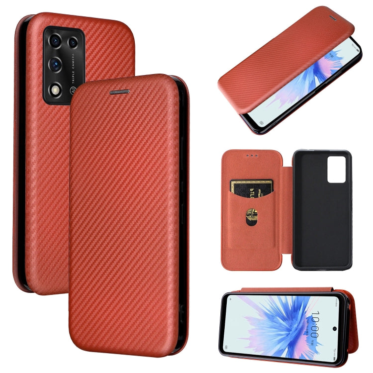 Custodia per telefono in pelle con vibrazione orizzontale magnetica in fibra di carbonio, For TCL 205, For Motorola Moto G200 5G / Edge S30, For ZTE Libero 5G II