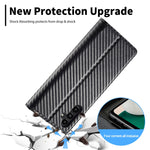 LC.IMEEKE Custodia per telefono in pelle con vibrazione orizzontale in fibra di carbonio, For Samsung Galaxy A13 5G, For Samsung Galaxy S22 Ultra 5G