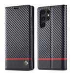 LC.IMEEKE Custodia per telefono in pelle con vibrazione orizzontale in fibra di carbonio, For Samsung Galaxy A13 5G, For Samsung Galaxy S22 Ultra 5G