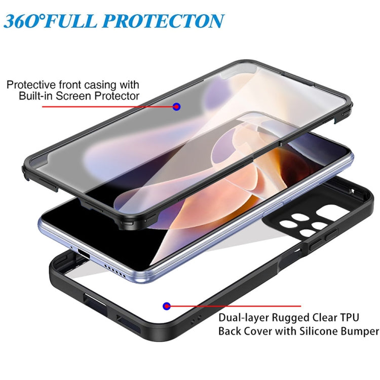 Acrilico + TPU Custodia per telefono antiurto a copertura totale a 360 gradi, For Xiaomi Redmi Note 11 Pro / Note 11 Pro+
