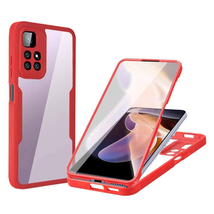 Acrilico + TPU Custodia per telefono antiurto a copertura totale a 360 gradi, For Xiaomi Redmi Note 11 Pro / Note 11 Pro+