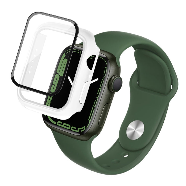 Custodia per PC imak con pellicola in vetro temperato, For Apple Watch Series 9 / 8 / 7 41mm, For Apple Watch Series 9 / 8 / 7 45mm