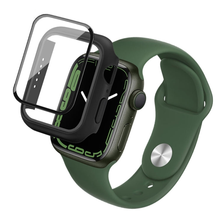 Custodia per PC imak con pellicola in vetro temperato, For Apple Watch Series 9 / 8 / 7 41mm, For Apple Watch Series 9 / 8 / 7 45mm