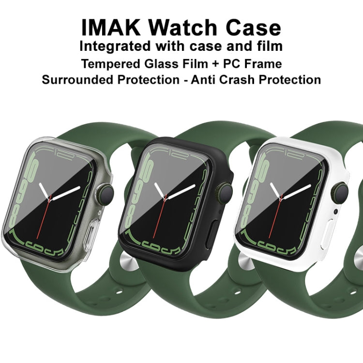 Custodia per PC imak con pellicola in vetro temperato, For Apple Watch Series 9 / 8 / 7 41mm, For Apple Watch Series 9 / 8 / 7 45mm
