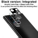 Imak lente fotocamera posteriore integrata versione pellicola in vetro temperato nero, For Samsung Galaxy S22 Ultra 5G