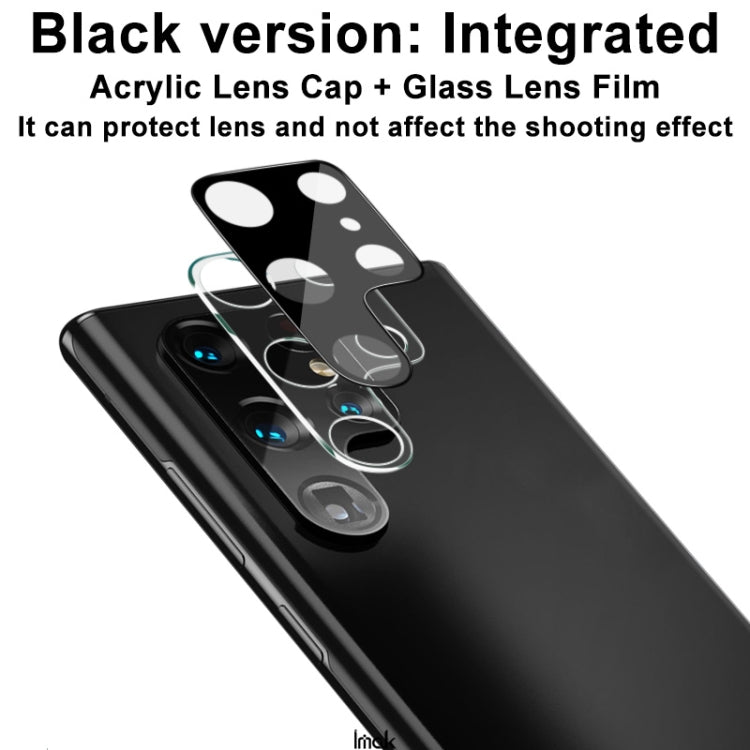 Imak lente fotocamera posteriore integrata versione pellicola in vetro temperato nero, For Samsung Galaxy S22 Ultra 5G