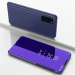Custodia portafoglio in pelle con specchio per smartphone