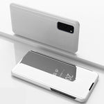 Custodia portafoglio in pelle con specchio per smartphone