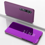 Custodia portafoglio in pelle con specchio per smartphone