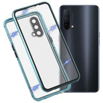 Custodia per telefono in vetro temperato in metallo magnetico a copertura totale, For OnePlus Nord 2 5G, For OnePlus Nord CE 5G