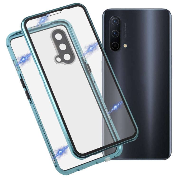 Custodia per telefono in vetro temperato in metallo magnetico a copertura totale, For OnePlus Nord 2 5G, For OnePlus Nord CE 5G