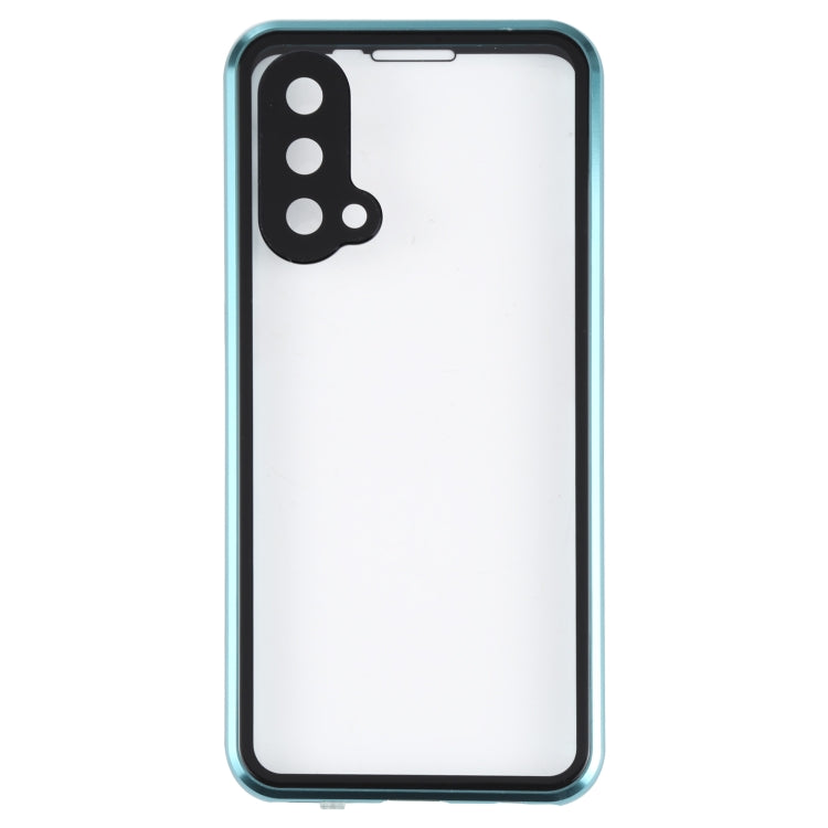 Custodia per telefono in vetro temperato in metallo magnetico a copertura totale, For OnePlus Nord 2 5G, For OnePlus Nord CE 5G