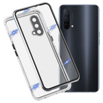 Custodia per telefono in vetro temperato in metallo magnetico a copertura totale, For OnePlus Nord 2 5G, For OnePlus Nord CE 5G