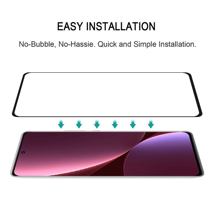 Edge Glue 9H HD Pellicola in vetro temperato con bordo curvo 3D, For Xiaomi 12 Pro (1 PC)