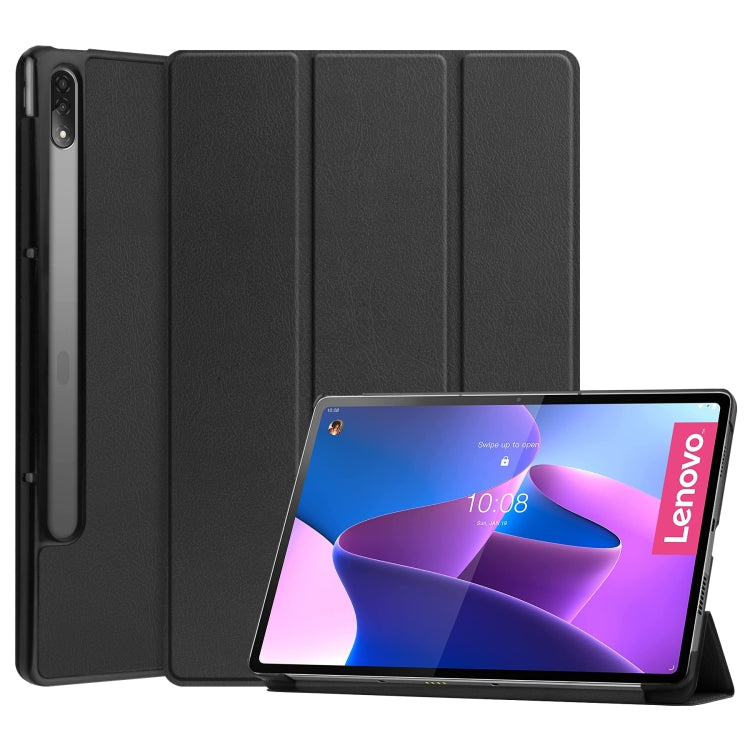 Custodia per tablet in pelle Custer Texture con supporto a tre pieghe, For Lenovo Tab P12 Pro 12.6, For Nokia  T20, For TCL Tab 10s