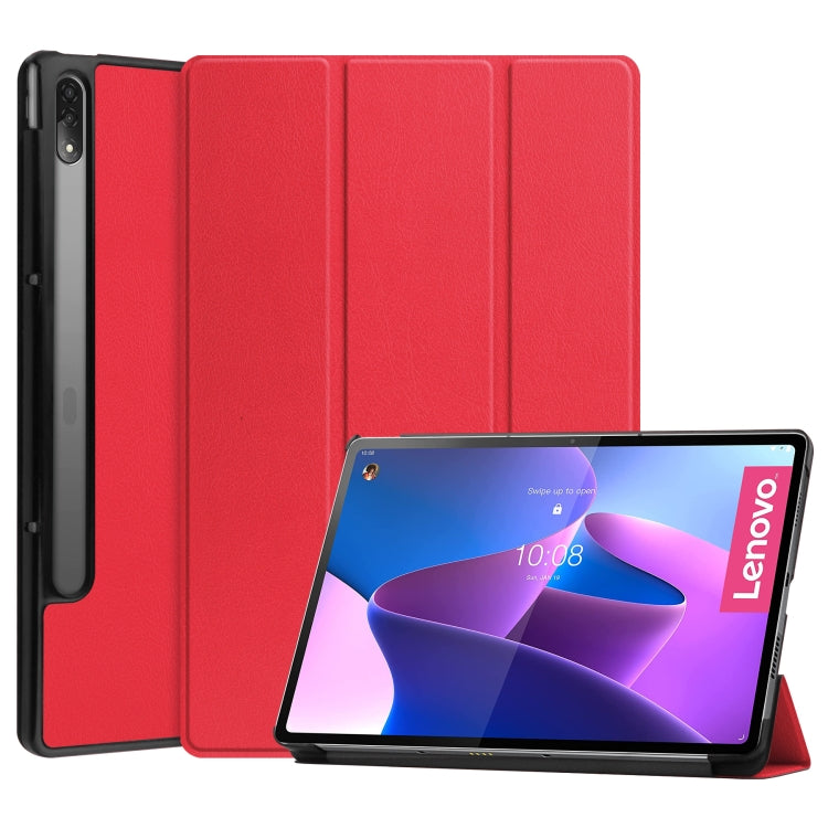 Custodia per tablet in pelle Custer Texture con supporto a tre pieghe, For Lenovo Tab P12 Pro 12.6, For Nokia  T20, For TCL Tab 10s